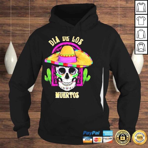 Dia de los muertos day of the dead skull short sleeve shirt - Image 4