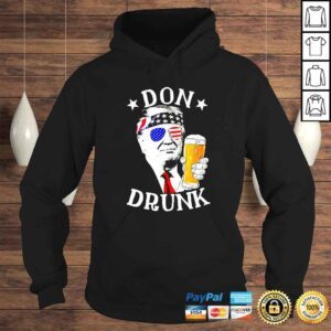 Hoodie Don Drunk President Donald Trump Drinking Beer TShirt