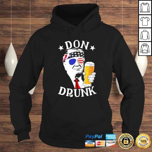 Don Drunk President Donald Trump Drinking Beer TShirt - Image 4