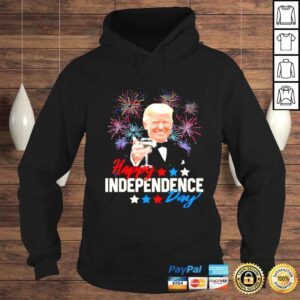 Hoodie Donald Trump happy 4th of july American flag fireworks shirt