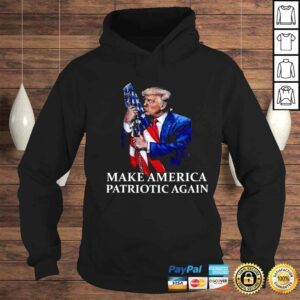 Hoodie Donald Trump kiss American flag make America patriotic again Teechalla dai dien den