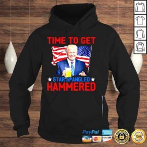 Hoodie Donald drunk Trump 4th of july drinking presidents usa flag shirt