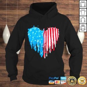 Hoodie Dragon heart American flag shirt