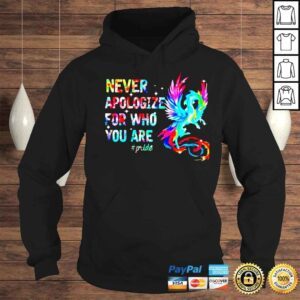 Hoodie Dragon never apologize for who you are pride shirt