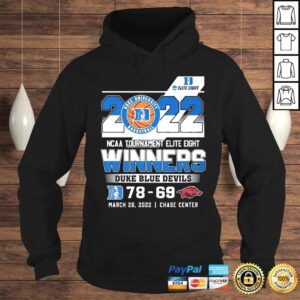 Hoodie Duke Blue Devils vs Arkansas Razorbacks 2022 NCAA Tournament Elite Eight Winners shirt