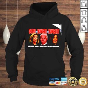 Hoodie Dumb and dumber and dumbest for Pelosi Biden and Harris every day is a no brainer shirt