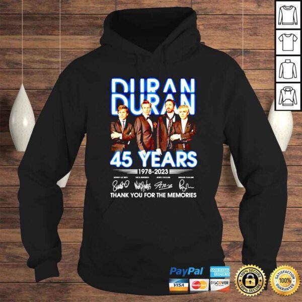 Duran Duran 45 years 1978 2023 thank you for the memories shirt - Image 4