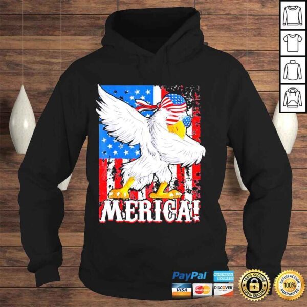 Eagle dabbing American mullet merica ultra maga 4th of july shirt - Image 4