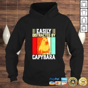 Hoodie Easily distracted by capybara vintage shirt