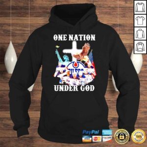 Hoodie Edmonton Oilers One Nation Under God Signatures TShirt