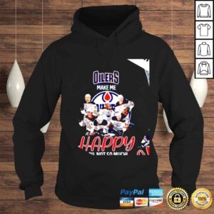 Hoodie Edmonton Oilers make me happy you not so much signature 2022 shirt