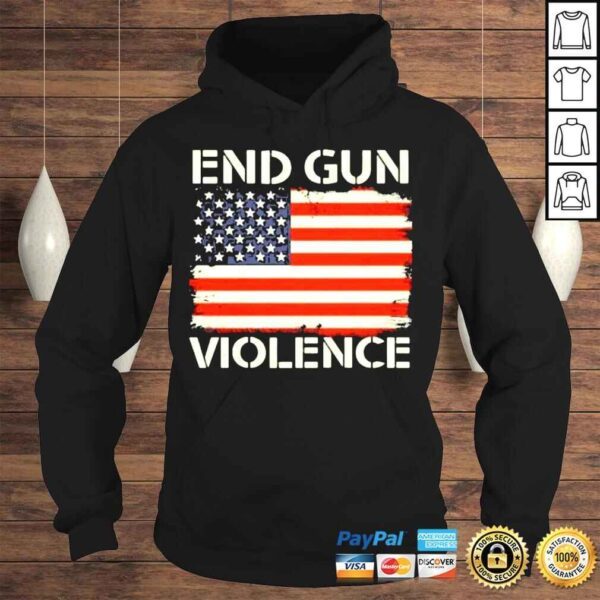 End gun violence stop gun violence uvalde us flag vintage shirt - Image 4