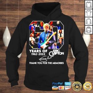 Hoodie Eric Clapton 60 years of 1962 2022 thank you for the memories signature shirt