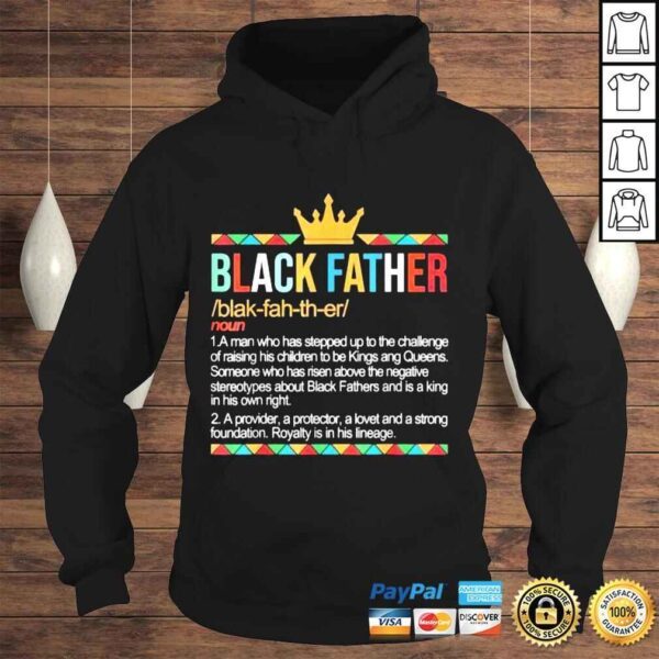 Fathers day black father noun definition african American shirt - Image 4