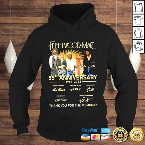 Fleetwood mac 55th anniversary 1967 2022 band thank you for the memories shirt - Image 4