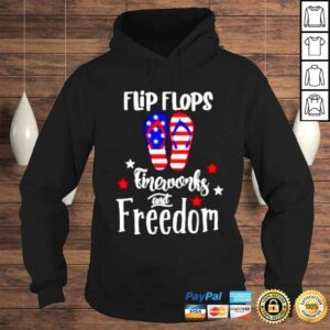 Hoodie Flip flops fireworks and freedom shirt