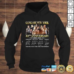 Hoodie Gangs of New York 20th anniversary 2002 2022 thank you for the memories signatures shirt