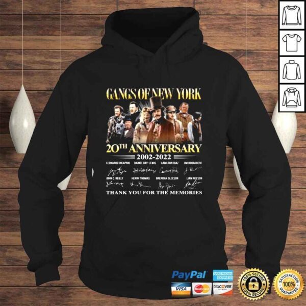 Gangs of New York 20th anniversary 2002 2022 thank you for the memories signatures shirt - Image 4