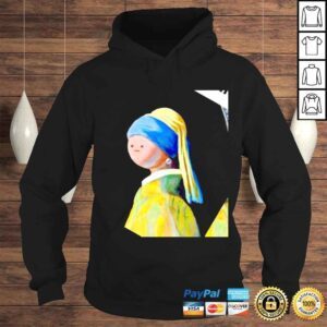 Hoodie Girl with a Pearl Earring active funny shirt