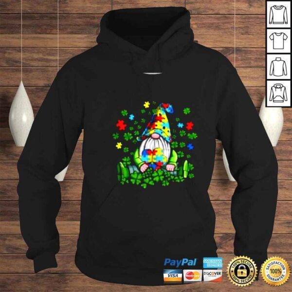 Gnomies Shamrock Autism Awareness St Patricks Day Gnome TShirt - Image 4