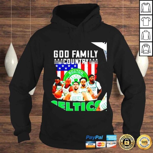 God Family Country Boston Celtics American flag retro shirt - Image 4