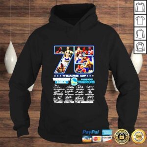 Hoodie Golden State Warriors 75 years of thank you for the memories signatures shirt