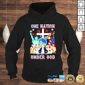 Hoodie Golden State Warriors Independence Day One Nation Under God signatures shirt