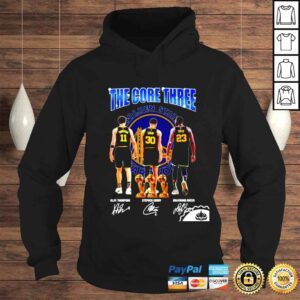 Hoodie Golden State Warriors the core three Klay Thompson Stephen Curry Draymond Green signatures shirt