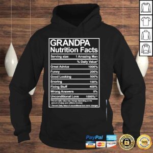 Hoodie Grandpa nutrition facts thoughtful sweet fathers day shirt