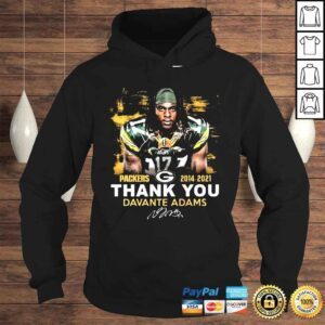 Hoodie Green Bay Packers 2014 2021 thank you Davante Adams signature shirt