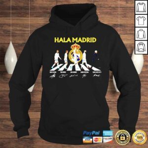 Hoodie Hala Madrid Abbey Road Eden Hazard Toni Kroos Luka Modric Karim Benzema signatures shirt