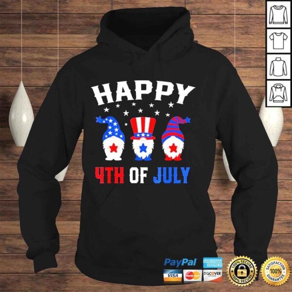 Happy 4th of july gnomes patriotic American flag cute gnomes shirt - Image 4