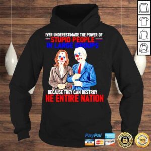 Hoodie Harris Biden Never underestimate the power of stupid people in large groups the entire nation shirt