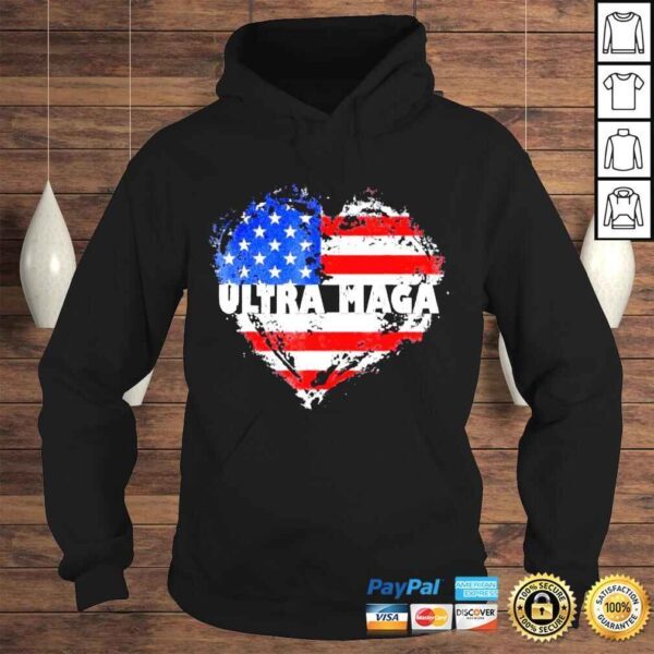 Heart Ultra Maga Proud US Flag UltraMaga Shirt - Image 4