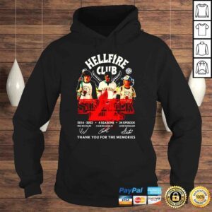 Hoodie Hellfire Club Stranger Things 4 2016 2022 thank you for the memories shirt