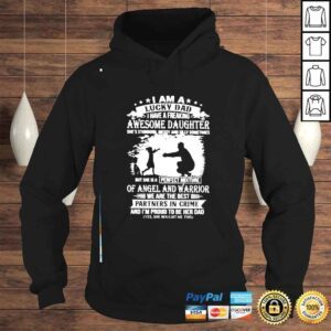 Hoodie I Am A Awesome Daughter Of Angel And Warrior We Are The Best Partners In Crime Shirt