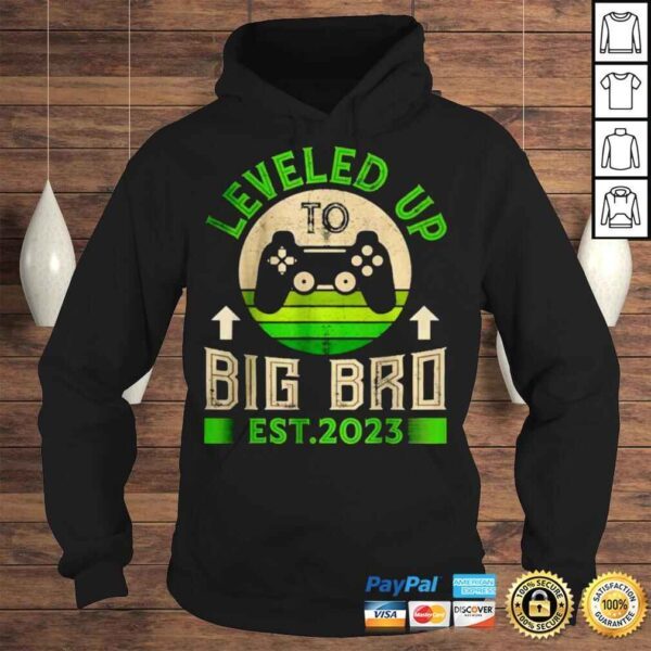 I Leveled Up To Big Brother Est 2023 Promoted To Big Bro Shirt - Image 4