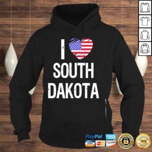 Hoodie I love south dakota american flag shirt