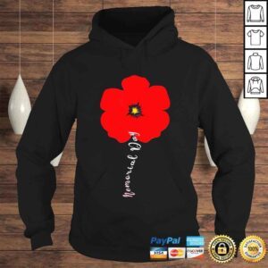 Hoodie I wear a little poppy flower memorial day veteran military shirt