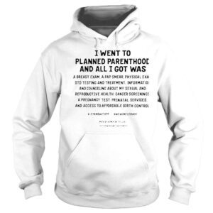 Hoodie I went to planned parenthood and all I got was a breast exam shirt