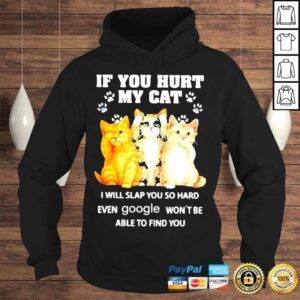 Hoodie If You Hurt My Cat I Will Slap Google Wont Be Able To Find You Shirt