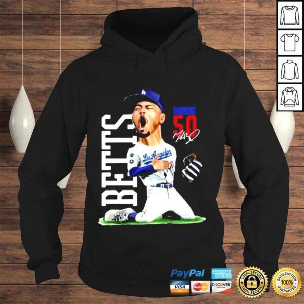 Iksw los angeles Dodgers mookie betts cartoon shirt - Image 4