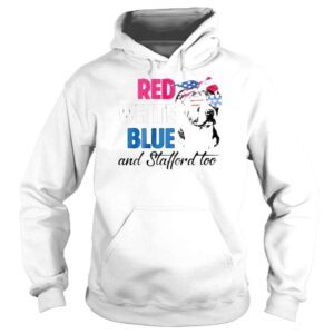 Hoodie Independence July 4th Staffordshire Bull Terrier Red White Blue Shirt