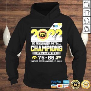 Hoodie Iowa Hawkeyes vs Purdue Boilermakers 7566 2022 Big Ten Mens Basketball Champions shirt