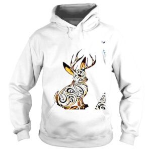 Hoodie Jackalope rabbit graphic shirt