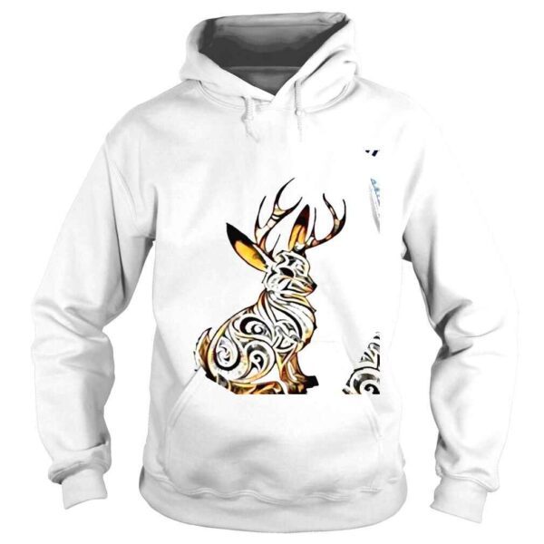 Jackalope rabbit graphic shirt - Image 4