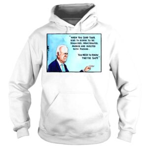 Hoodie Joe Biden when you send your kids to school to be sexualised indoctrinated masked and injected with poison shirt