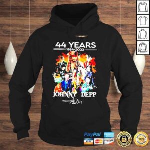 Hoodie Johnny Depp Signatures 44 Years 19842022 Shirt