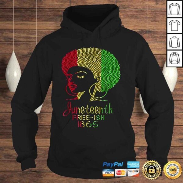 Juneteenth Celebrate 1865 Freedom Day Rhinestone Black Women Shirt - Image 4