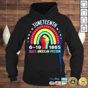 Hoodie Juneteenth celebrating black America freedom 1865 rainbow shirt